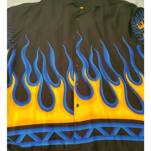 Wingo Shirt Mens XXLarge XXL Short Sleeve FLAMES - Picture 5 of 8